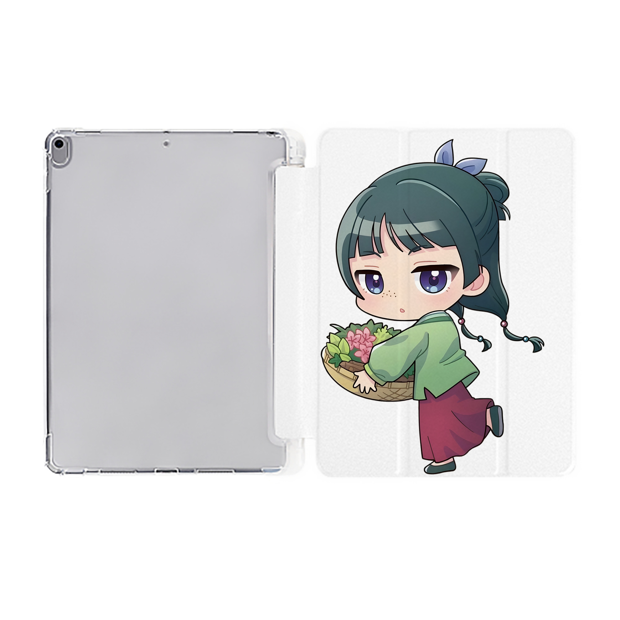 （画像用） 薬屋のひとりごと The Apothecary Diaries IPad ケース ペン収納付き 三つ折りスタンド PUレザー×シリコン 対応機種9.5/10.5/10.9インチ